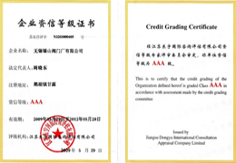 企(qi)業資信等級(jí)證書